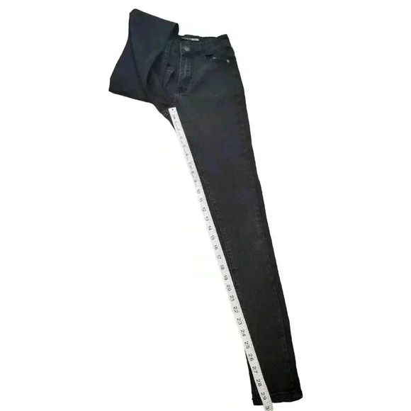 Fashion Nova High Waisted Black Wash Skinny Jeans Stretchy Sexy Denim Size 0 - Picture 8 of 9